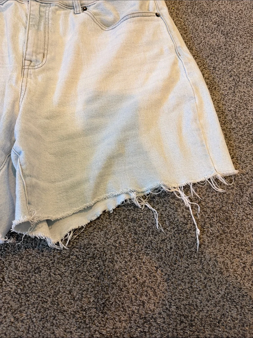 torrid Light Wash Denim Cutoff Shorts - Pale Blue